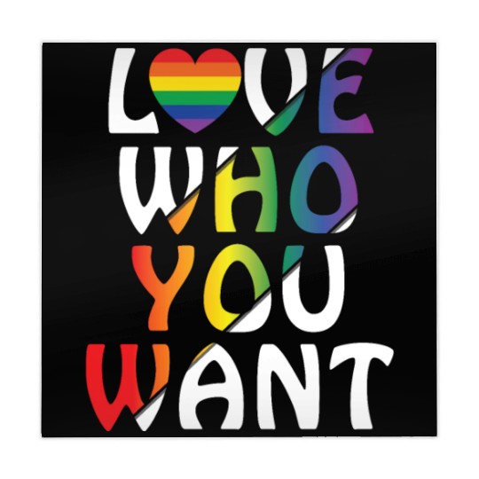 LGBT Love Who You Want Rainbow Heart Gay Pride Mahjong Mats