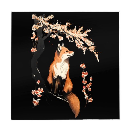 Fox & Sakura: Wildlife and Spring Scenery Cherry Mahjong Mats