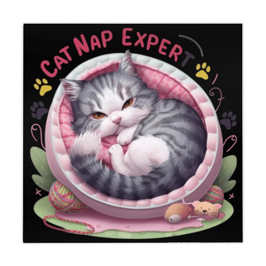 Cat Nap Expert - Funny Cat Outfit! Mahjong Mats