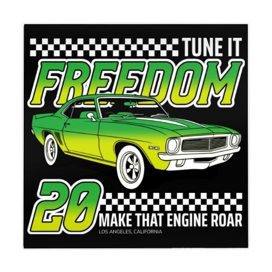 Racing OLD car illustrated | muscle car Mahjong Mats