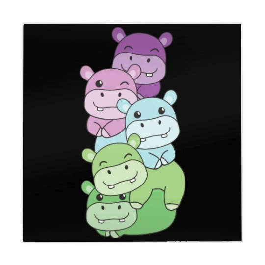 Toric Flag Pride Lgbtq Cute Hippo Mahjong Mats