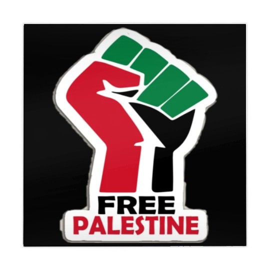 Bold Pro-Palestine Fist Design free Palestine free Mahjong Mats