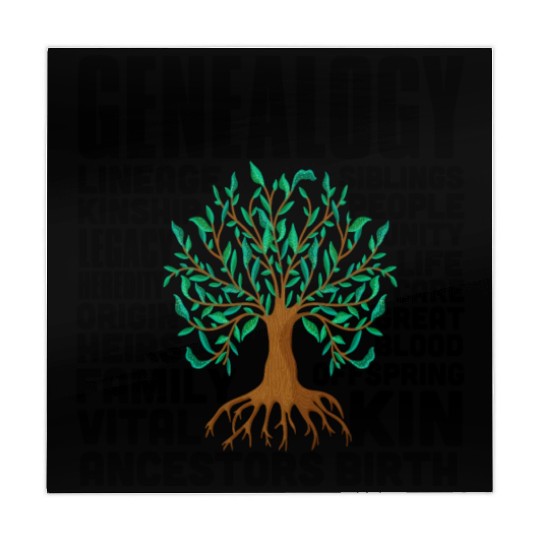 Genealogy Word Cloud Family Ancestry Genealogist Mahjong Mats