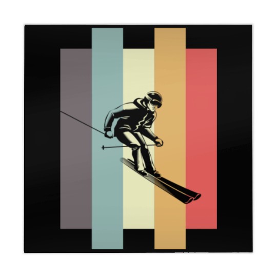 Skiing Mountains Winter sports Nature Mahjong Mats