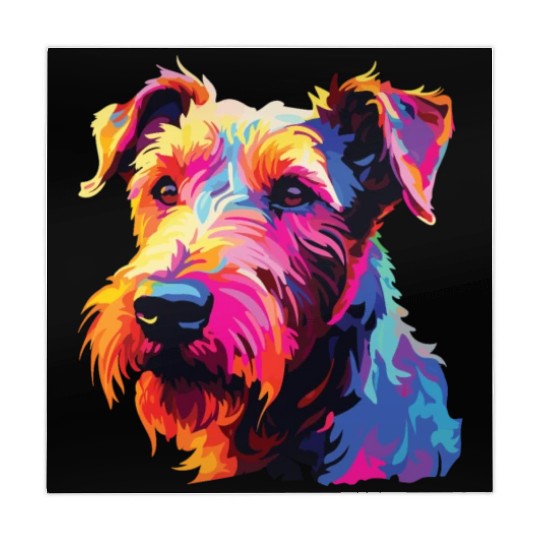 Watercolor Colorful Irish Terrier Mahjong Mats