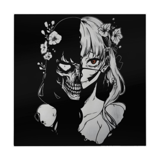 anime skull girl horror Mahjong Mats