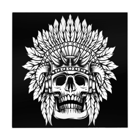 Indigenous Native American Skull Head Mahjong Mats