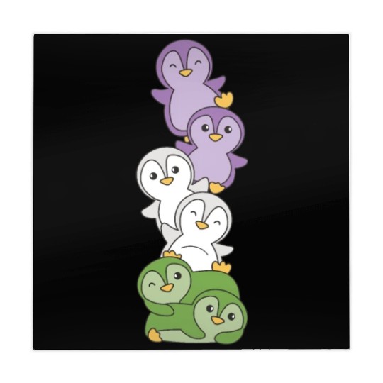 Genderqueer Flag Pride Lgbtq Cute Penguin Mahjong Mats