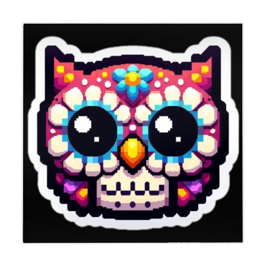 Cute Dead Sugar Owl , day of the dead owl Mahjong Mats