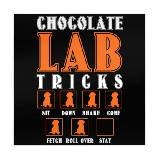 Brown Labrador CHOCOLATE LAB TRICKS Stubborn Mahjong Mats