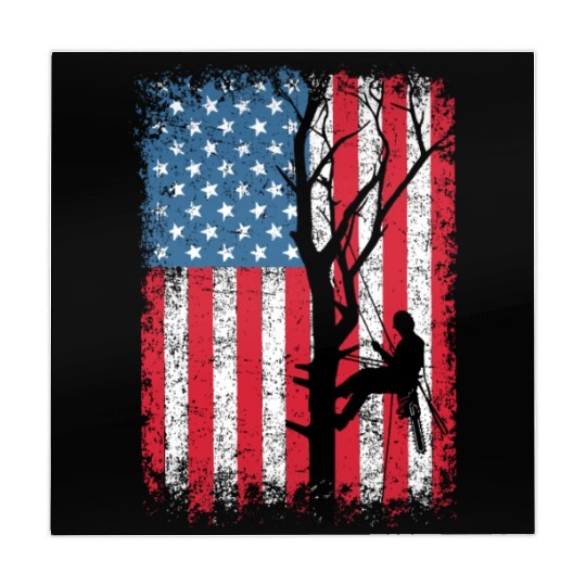 American Flag Arborist Gift For Men Cool Tree Love Mahjong Mats