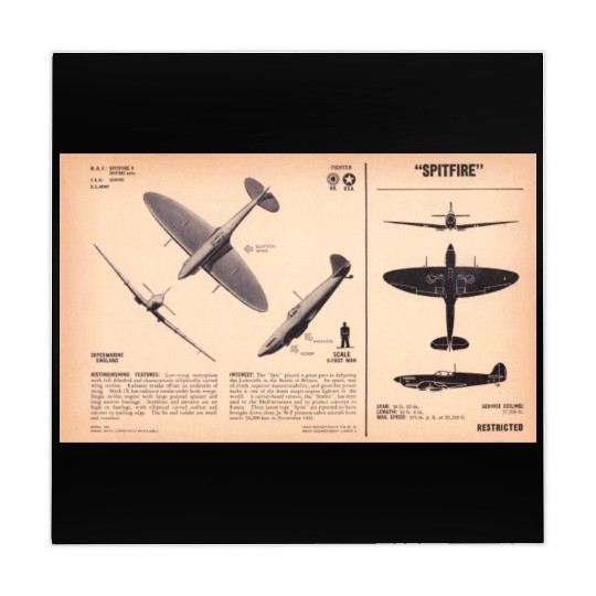 Spitfire Recognition Sheet Mahjong Mats
