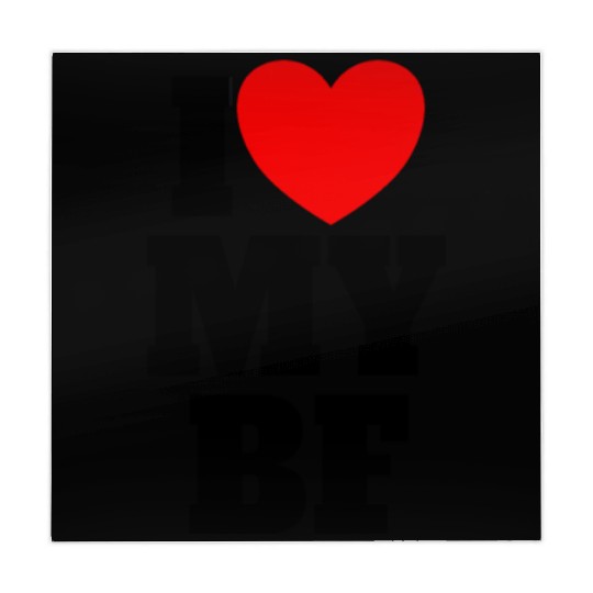 I Love My BF Red Heart Matching Couple Boyfriend Mahjong Mats