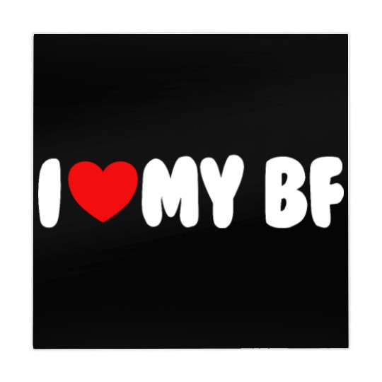 I Love My BF Red Heart Matching Couple Boyfriend Mahjong Mats