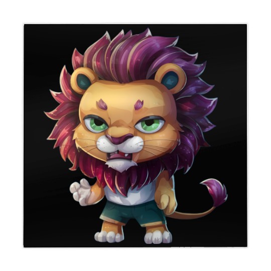 Cute And Majestic Chibi Lion Mahjong Mats