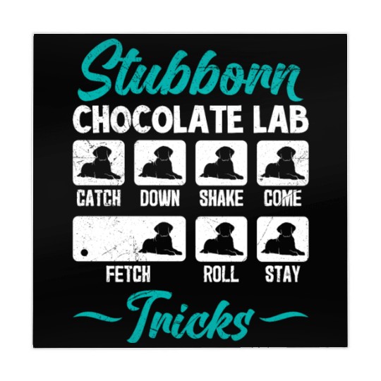 Labrador STUBBORN CHOCOLATE LAB TRICKS Mahjong Mats