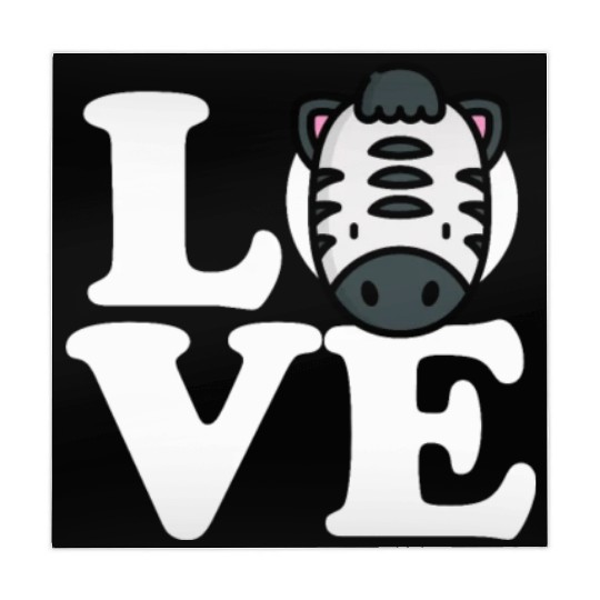 LOVE Zebra Funny Stripes Animal Face African Pun Mahjong Mats