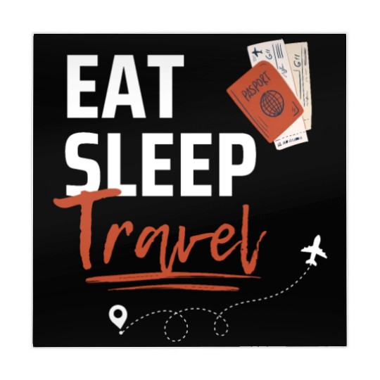 eat sleep travel - explore the world - traveling Mahjong Mats