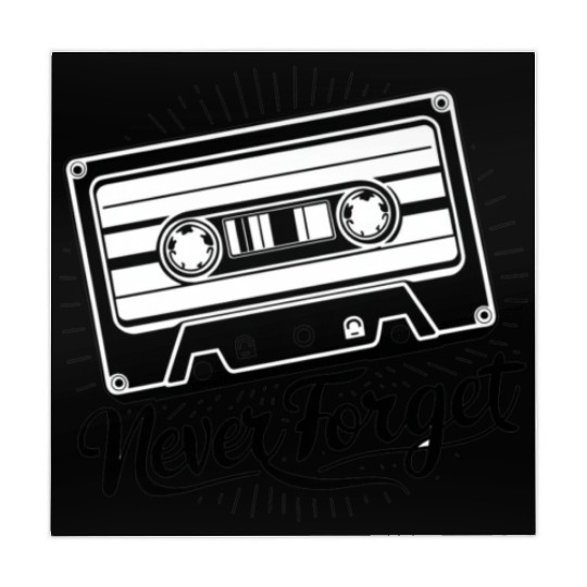 a cassette tape never forget Mahjong Mats