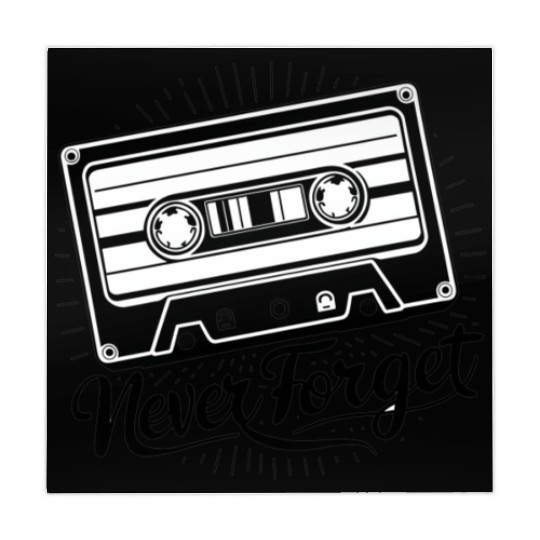 a cassette tape never forget Mahjong Mats