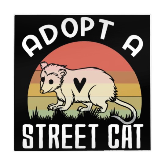 Adopt A Street Cat Funny Opossum Vintage Mahjong Mats