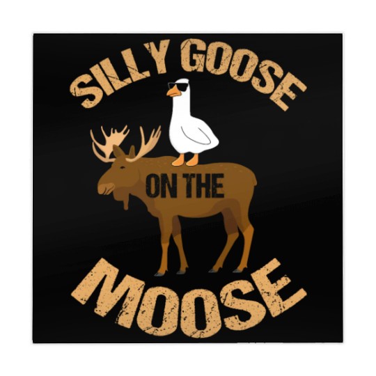 Silly Goose On The Moose Pun Geese Lover Mahjong Mats