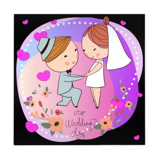 Funny Cute Bride Happy Kawaii In Wedding Day Love Mahjong Mats