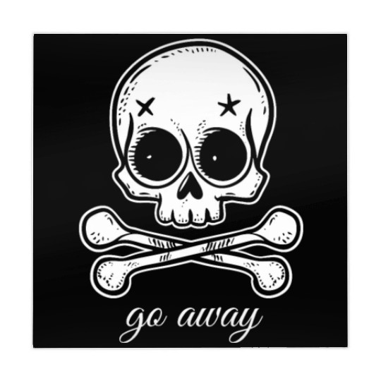 Go Away | Skull and Crossbones Mahjong Mats