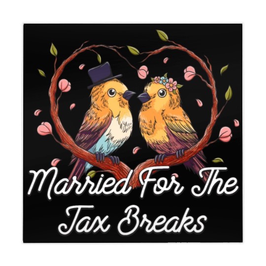 Married For The Tax Breaks Funny Wedding Humor Mahjong Mats
