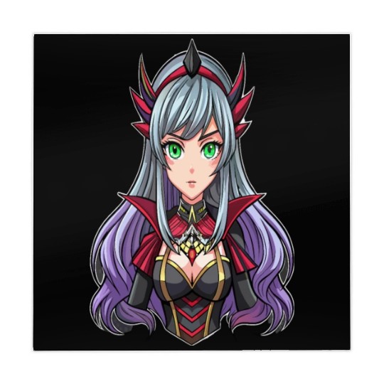 Green Eyes Gothic Anime Girl Mahjong Mats