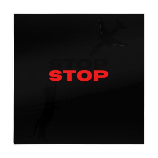 Funny Hilarious Cat Kitty Stop Airplane In Mid Air Mahjong Mats