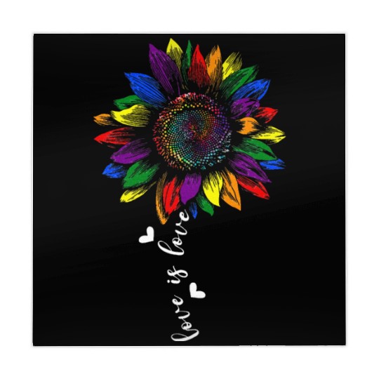 Sunflower Love Is Love LGBT Gay Lesbian Pride Mahjong Mats