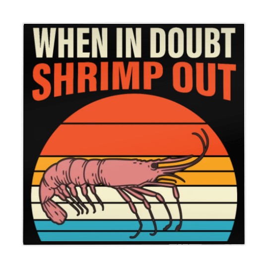 When In Doubt Shrimp Out Retro BJJ Brazilian Mahjong Mats