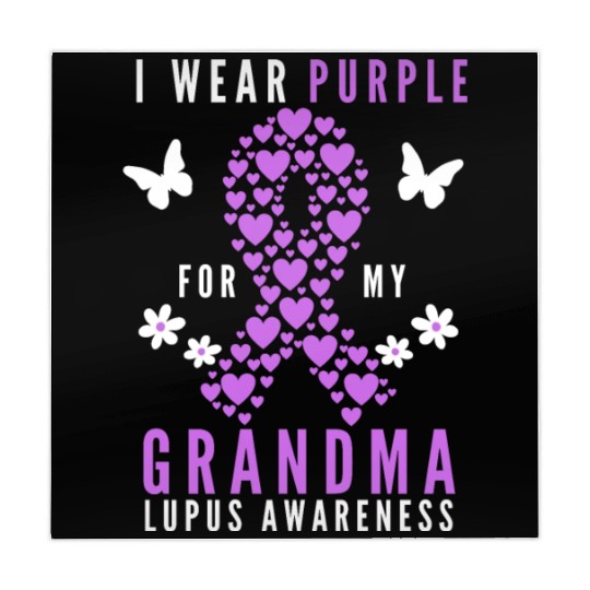 I wear purple for my grandma lupus awareness Mahjong Mats
