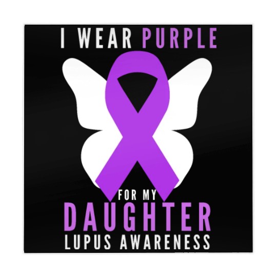 I wear purple for my daughter lupus awareness Mahjong Mats