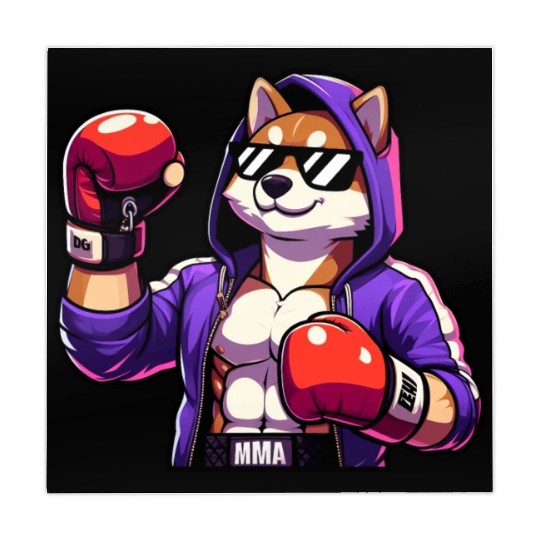 MMA Fighter Fox with Purple Jacket Mahjong Mats