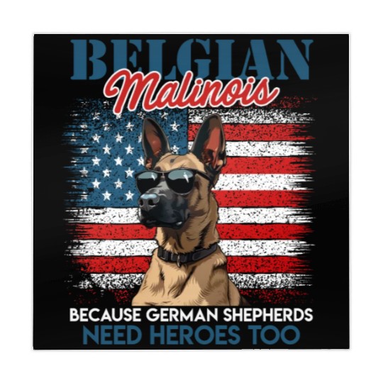 USA BELGIAN MALINOIS STEARING UP American Mahjong Mats