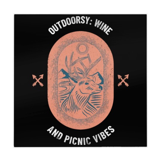 Outdoorsy Wine And Picnic Vibes Camping Women Mahjong Mats
