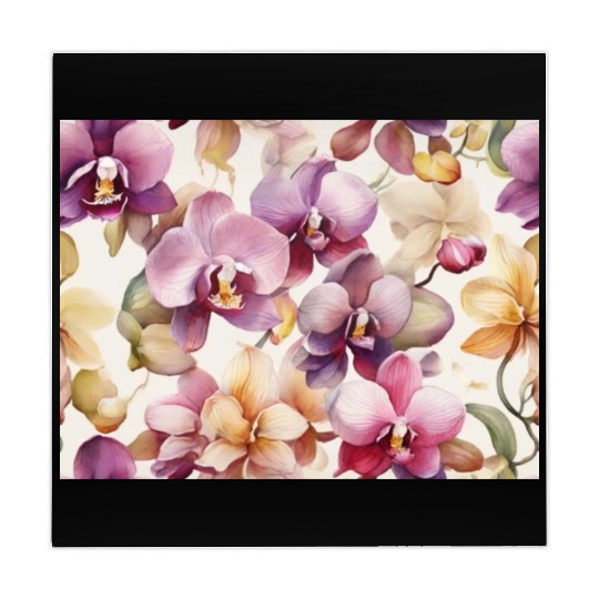 Sweet Watercolor Orchid Art Mahjong Mats