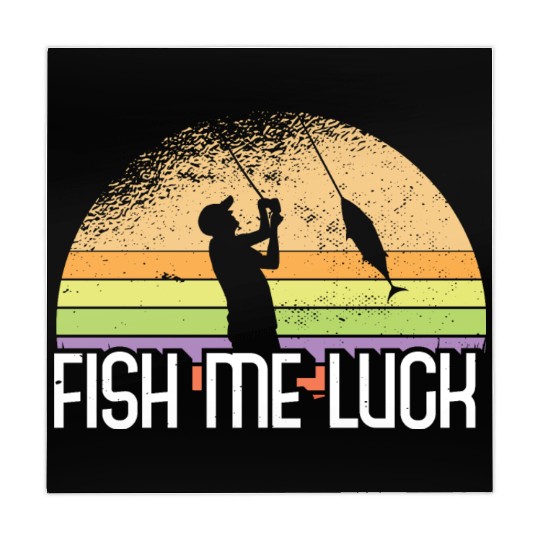 Fish Me Luck Funny Lake River Fishing Pun Boating Mahjong Mats