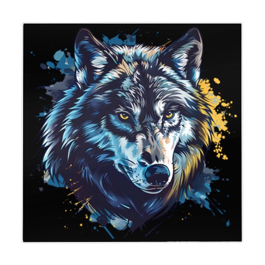 Alpha Wolf Paint Splash Mahjong Mats
