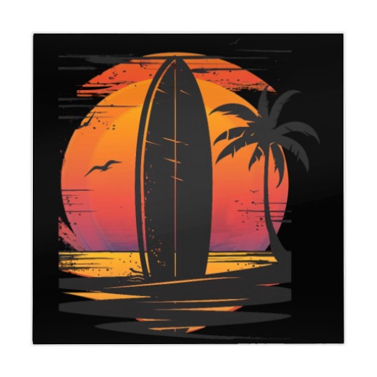 Sunset Surfing Retreat Tropical Vibes Mahjong Mats