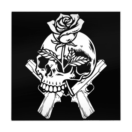 Skeleton Roses Guitar Skull Roses Guns Mahjong Mats