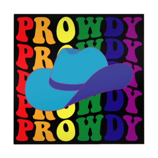 Prowdy Gay Lesbian Howdy Cowboy LGBTQ Pride Groovy Mahjong Mats