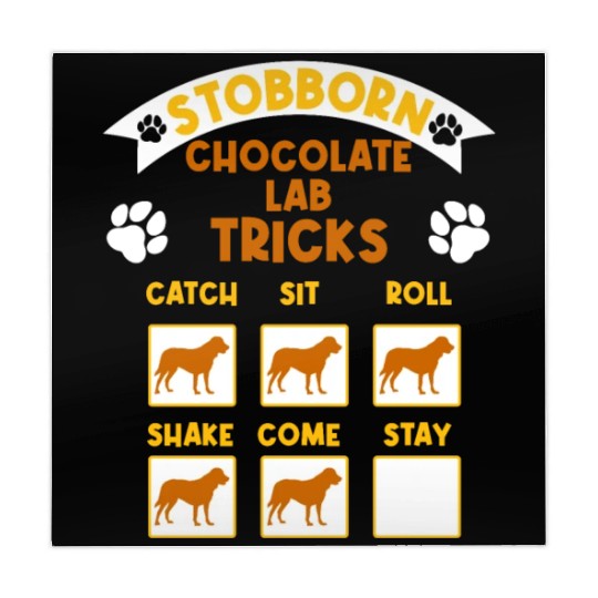 Brown Labrador STUBBORN CHOCOLATE LAB TRICKS Mahjong Mats