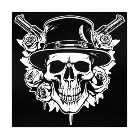 Skeleton Roses Guitar Guns Skull Roses Mahjong Mats