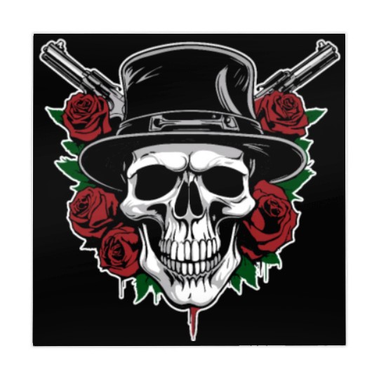 Skeleton Roses Guitar Guns Skull Roses Mahjong Mats
