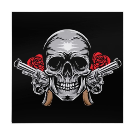 Skeleton Roses Guitar Skull Roses Guns Mahjong Mats