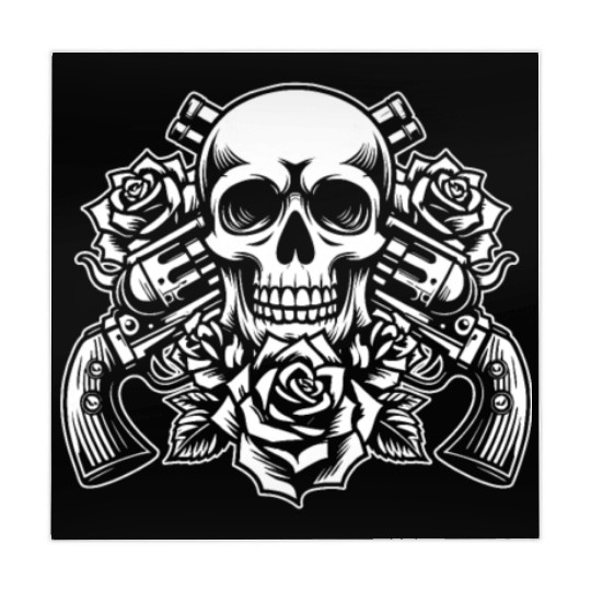 Skeleton Roses Guitar Guns Skull Roses Mahjong Mats