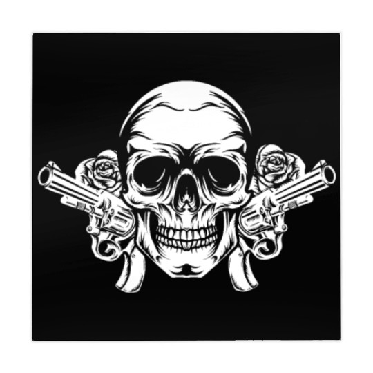 Skeleton Roses Guitar Skull Roses Guns Mahjong Mats